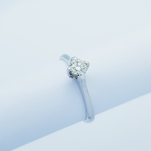 Anello solitario con - con, diamante