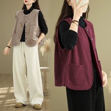 Donna Velluto a Coste Gilet