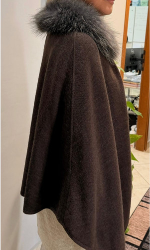 Mantella donna lana - , marrone