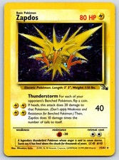 Zapdos Fossil 15/62 Pokemon