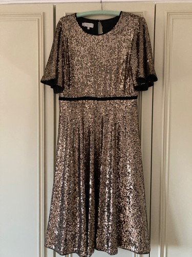Hobbs betsey gold sequinned - hobbs,