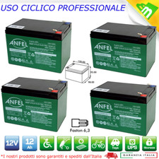 4x BATTERIA RICARICABILE AL PIOMBO 12V 12Ah 6-DZM-12 BICI ELETTRICHE UPS 48V