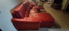 Divano rosso dondi pelle - divano,