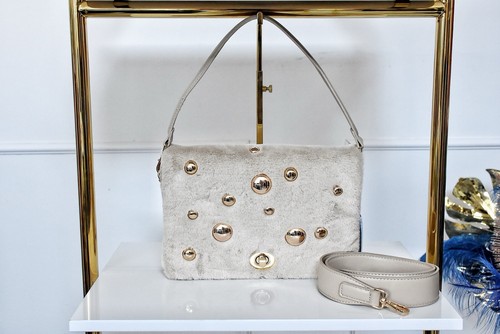 Borsa donna soffice pelliccia