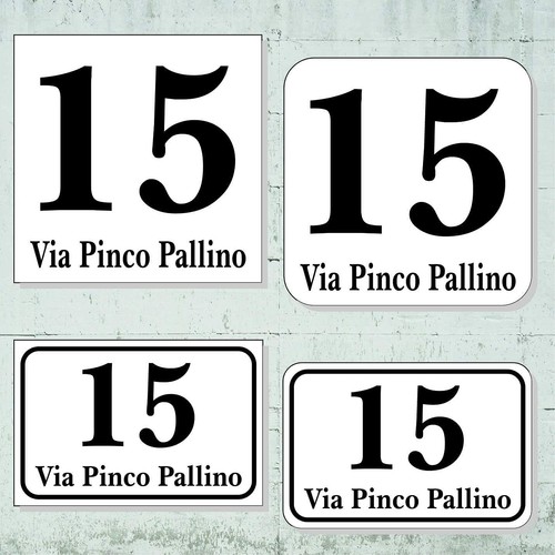 Numero civico bianco - numero,
