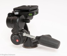 Testa per treppiede Manfrotto 808 RC4 3 vie testa, usata, da rivenditore specializzato