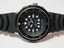 SEIKO UPSIDE DOWN ARNIE H601-5480 QUADRANTE NERO ANA-DIGI HYBRID DIVER IMMACOLATO