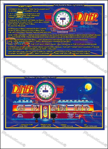 Williams diner 1990 cartes - williams,