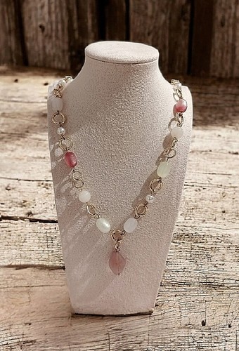 Collana acciaio dorato e - in,