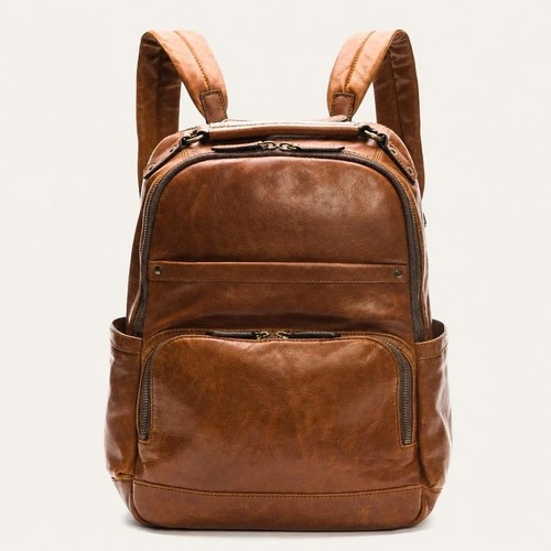 Zaino vintage pelle marrone - vintage, in
