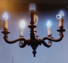 Lampadario In Legno Scolpito Vintage Funzionante In Ottimo Stato,regalo applique