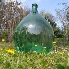 ENORME DAMIGIANA VETRO VERDE