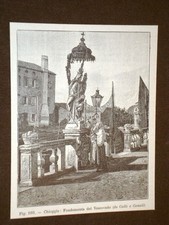 Rarissima veduta di fine '800 Chioggia - Fondamenta del Vescovado