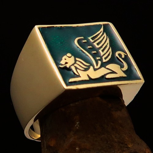 Anello uomo quadrato ottone - quadrato,