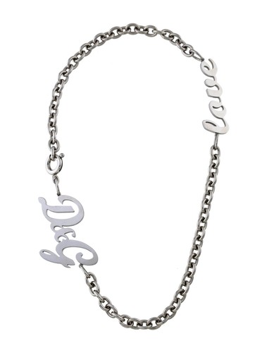 Collana love in acciaio - d&g,