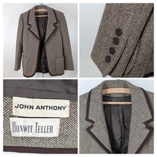 Blazer tweed equitazione spina