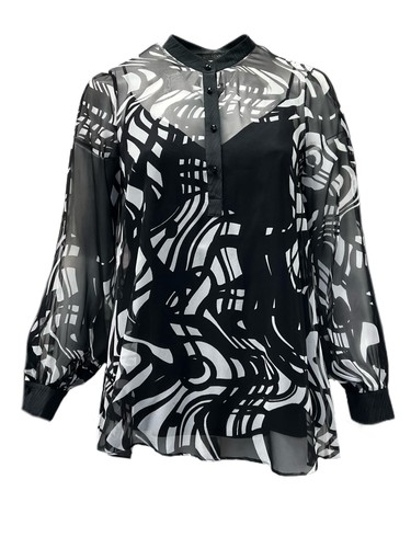 Camicia nera con bottone - con,