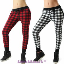 Pantaloni donna tuta tartan