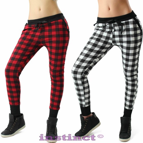 Pantaloni donna tuta tartan