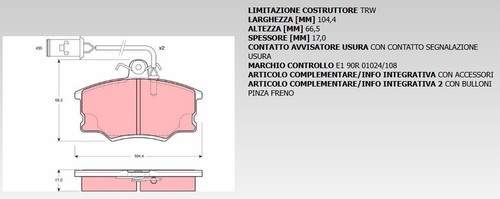 Fdb593 kit pastiglie - pastiglie, freni