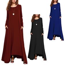 Vestito Donna Abito Lungo a Tunica Asimmetrico Woman Maxi Tunic Dress 110327B P