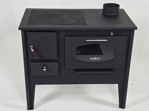 Stufa legna con - forno, e