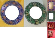 SPECCHIO TUCANO CORNICE A MOSAICO IN VETRO tondo cm 30, nuovo, e altri