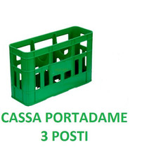 CASSA CESTO CASSA PORTA PER 3 POSTI DAME DAMA DA 5 LITRI LT IN VETRO IN PLASTICA