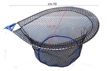 Testa guadino Pesca Grande Ovale rete idro nylon fondo pvc gommata larga