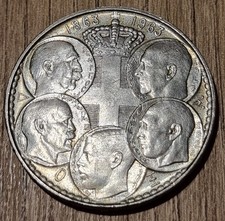 Moneta Dracma Greca, ARGENTO, 100° anniversario - I cinque re di Grecia