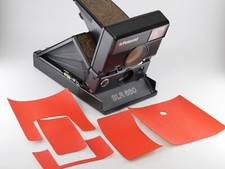 Kit rivestimento in pelle rosso premium per Polaroid 690 SLR, 680 SLR e SX-70