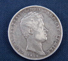 1844 Sardinia (Italy) 5 Lire