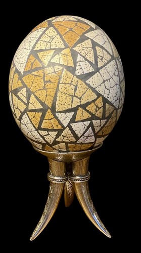 Uovo struzzo mosaico giallo - di,