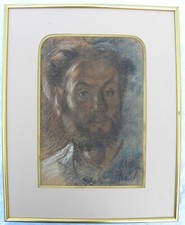 Aldo CARPI (Milano 1886-1973) Splendido Autoritratto Pastelli cm 33x23 anno 1910