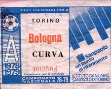 Biglietto stadio TORINO BOLOGNA Campionato Nazionale 78-79