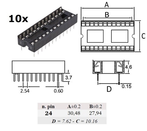 10x ninigi dip24 zoccolo - zoccolo, per