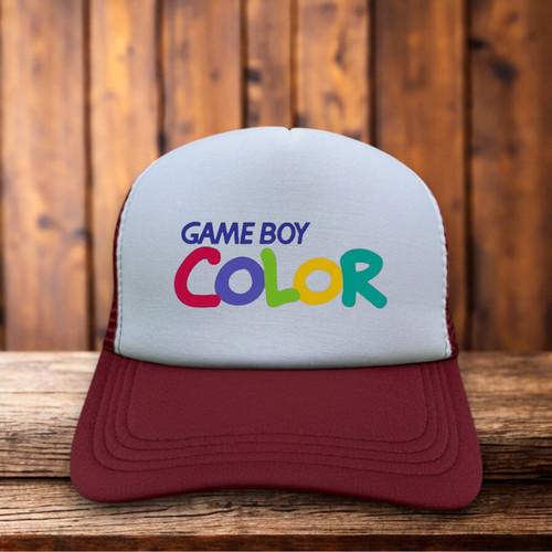 Game boy color maroon snapback - boy,