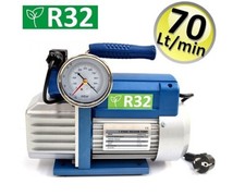 Pompa vuoto monostadio 70 Lt/min per impianti gas R32 R1234YF - vacuometro