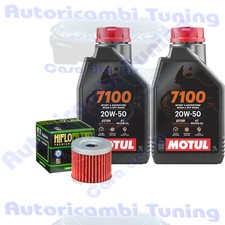 Kit Tagliando Olio Motul 7100 20W50 + Filtro Per Hyosung GT250 R Comet 2009>2015
