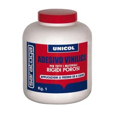 Colla vinilica bianca UNICOL 1 kg Saratoga per legno, carta e cartone