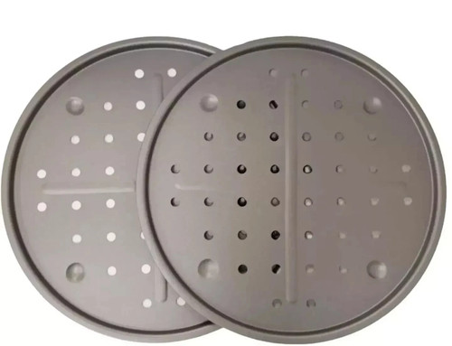 2pcs teglia pizza acciaio - 2pcs,