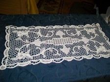 MAGNIFICO CENTRO RETTANGOLARE PIZZO bURANO, CM 72 X 33