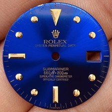 Rolex Blue Nipple Dial Turn Purple For Submariner Date Gold Model Ref 1680