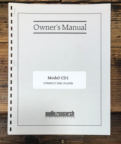 Audio research model cd1 - audio,