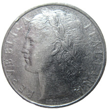 ITALY, 100 LIRE, 1960.