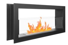 Camino bioetanolo bifacciale passante Caminetto da incasso 90 cm