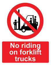 No Riding On Pallet Truck
