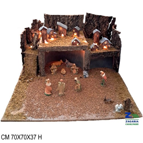 Paesaggio presepe natalizio - presepe,
