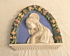 CAPEZZALE IN CERAMICA MADONNINA CON FRUTTA CONDIZIONI COME IN FOTO