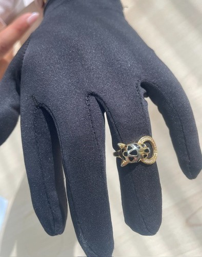 Anello testa leopardo - anello, di